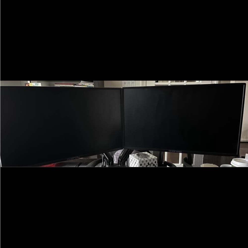 Sceptre DUAL Computer screen LCD monitor holder cord free arms Black stand - Picture 4 of 6